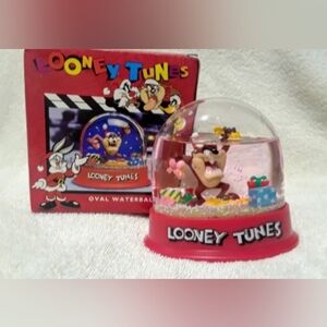 Vintage Looney tunes christmas taz oval waterball